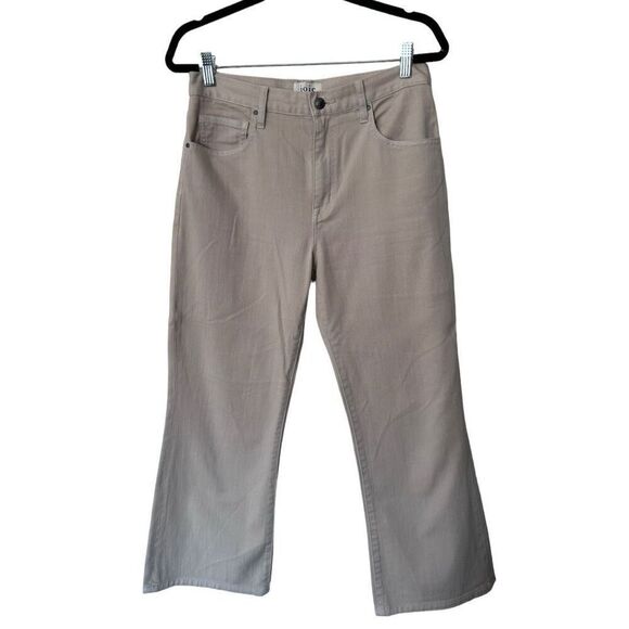 Joie Stretch Flat Front Relaxed Fit Bootcut Jeans Beige Denim Light Wash Size 6 - Picture 2 of 14